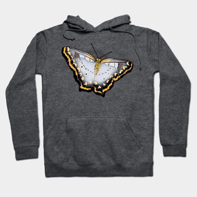 Black and Gold Butterfly Hoodie by designs-by-ann